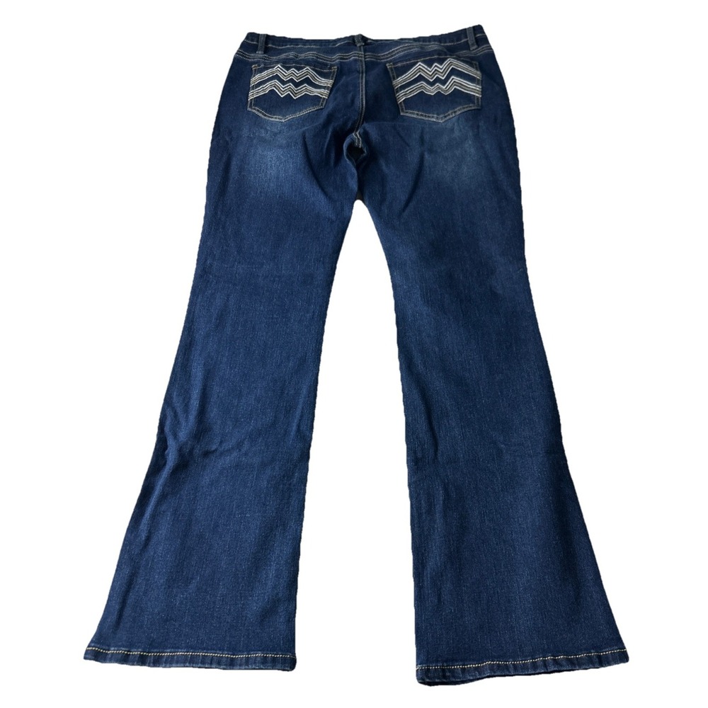 Peihot Alexa Jeans XXL 34x31 Blue Womens Embroidered High Rise Straight Leg